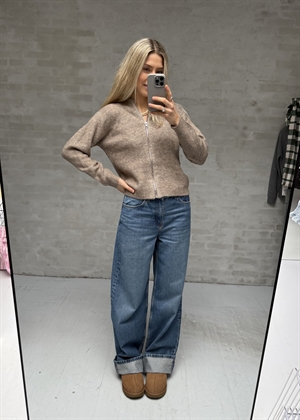 Milla strik cardigan Nougat Melange Boii Studios 